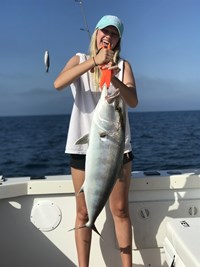 Smiling Pink Salmon fisherwoman
