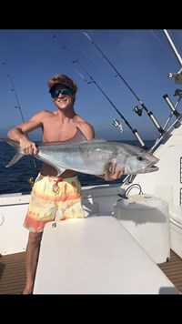 Pink Salmon on board after a tough fight