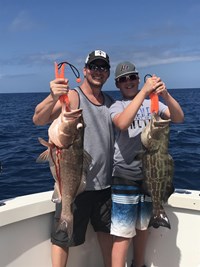 pair of Chinook Salmon caught outside of Milwaukee