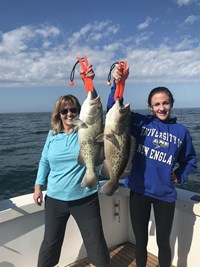 Chinook Salmons caught off of coast of Milwaukee