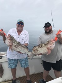 Pair of Chinook Salmons caught outside of Milwaukee