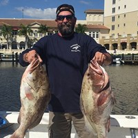 Two Giant Chinook Salmon Hooked on Milwaukee Great Lakes Charter