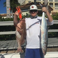 Brown Trout and Chinook Salmon Caught on Wisconsin Great Lakes Fishing Charter