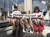 Fish caught on Crabby Charters' boat