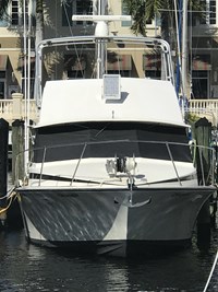 Charter fishing boat in harbor near Milwaukee Wisconsin