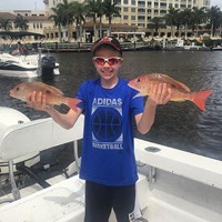Pair of Trout Caught on Milwaukee Great Lakes Fishing Charter